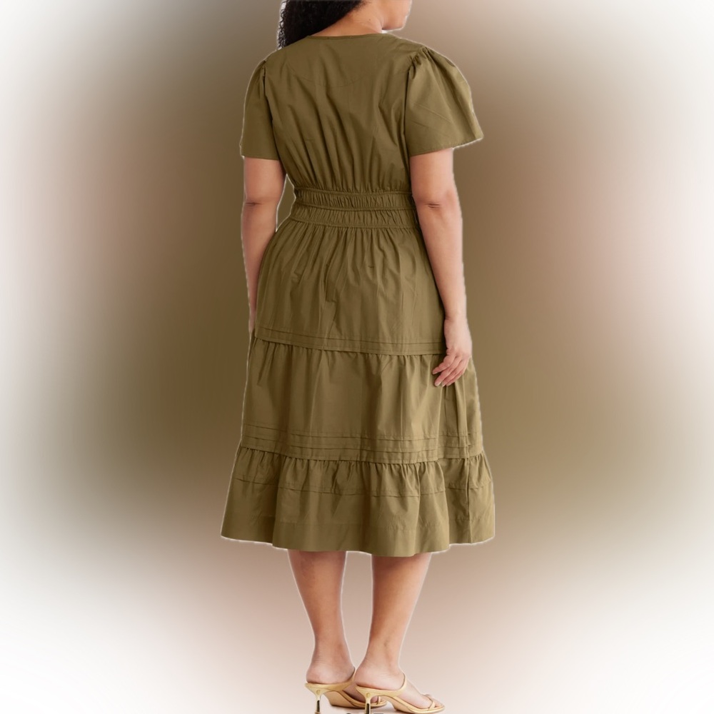 Puff Sleeve Tiered Dress - Picture 2 of 13